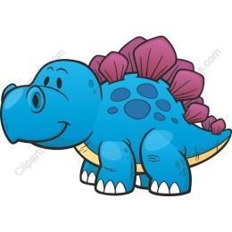 Charming Blue Dinosaur