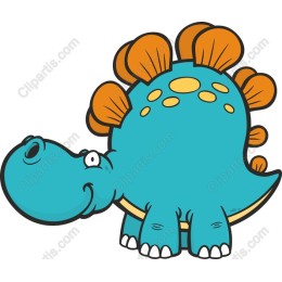 Playful Turquoise Stegosaurus