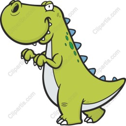 Cheerful Cartoon Dinosaur