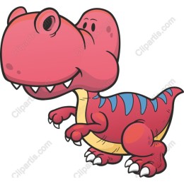Cute Pink T-Rex Cartoon
