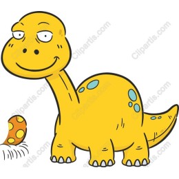 Cheerful Yellow Dinosaur