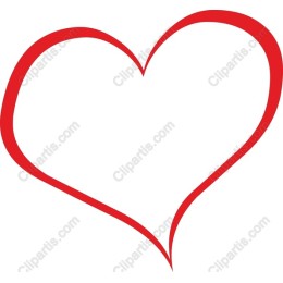 Heart Outline - Stylish Red Love Graphic
