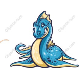 Whimsical Blue Sea Creature