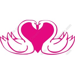 Elegant Heart-Shaped Swans