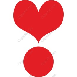 Red Heart and Circle