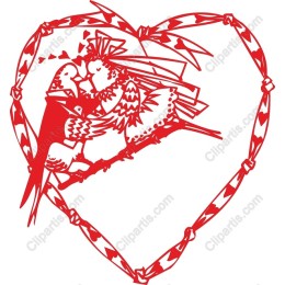 Romantic Birds Heart