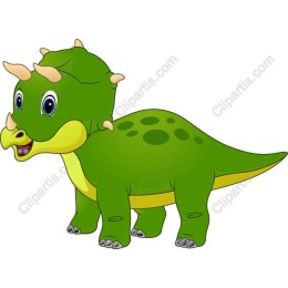 Adorable Green Dinosaur