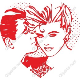 Romantic Vintage Couple Heart