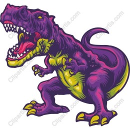 Colorful Roaring T-Rex