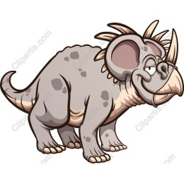 Playful Cartoon Triceratops