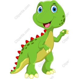 Playful Cartoon Dinosaur