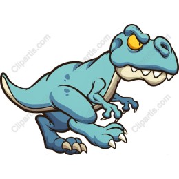 Cartoon Blue Tyrannosaurus Rex