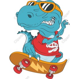 Skateboardin' Dino