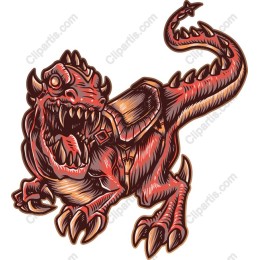 Fierce Red Dinosaur