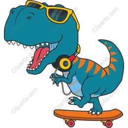 Cool Skateboarding T-Rex