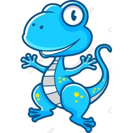 Blue Cartoon Dinosaur