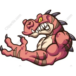 Muscular Cartoon Dinosaur
