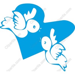 Lovebirds in Flight