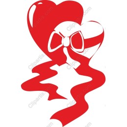Heartfelt Red Heart with Bow and Ribbon
