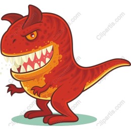 Cartoon Red Dinosaur