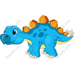 Playful Blue Stegosaurus