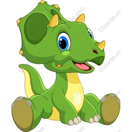 Charming Cartoon Triceratops