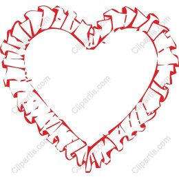 Red Ruffled Heart
