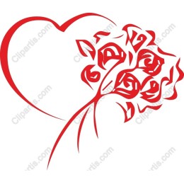 Elegant Heart and Roses