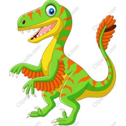Cheerful Cartoon Dinosaur