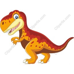 Cheerful T-Rex Cartoon