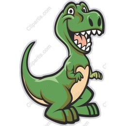 Cheerful T-Rex Cartoon