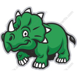 Cute Green Triceratops