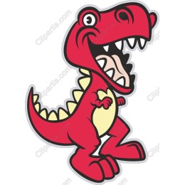 Vibrant Red Dinosaur