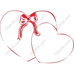 Romantic Hearts with Ribbon