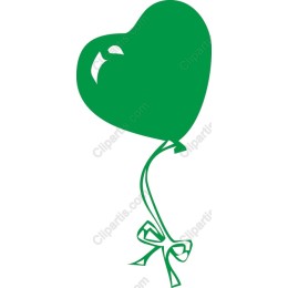 Green Heart Balloon