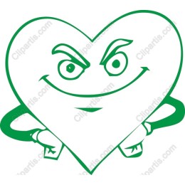 Playful Green Heart