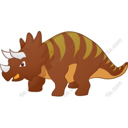 Cute Cartoon Triceratops