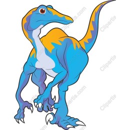 Vibrant Blue Dinosaur