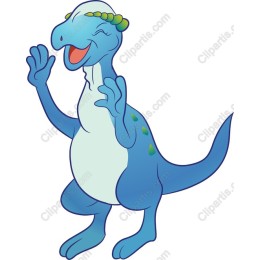 Happy Blue Dinosaur