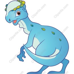 Playful Blue Dinosaur
