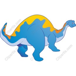 Charming Blue Dinosaur