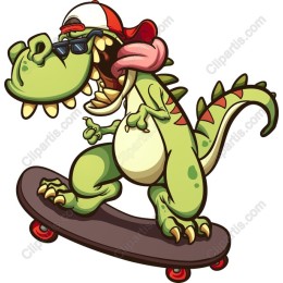 Skateboarding Dinosaur