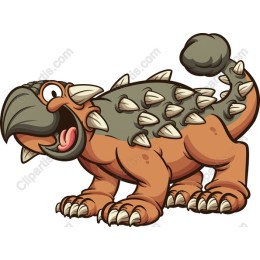 Playful Cartoon Dinosaur