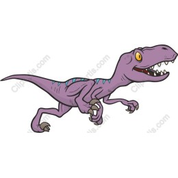 Playful Cartoon Purple Dinosaur