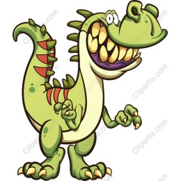 Playful Cartoon Dinosaur