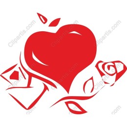 Romantic Heart and Rose