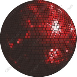 Vibrant Red Disco Ball