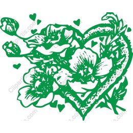 Vibrant Floral Heart