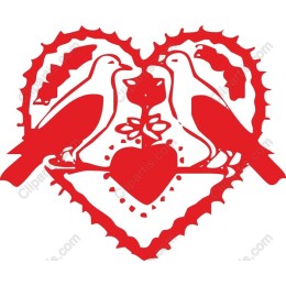 Love Birds Heart