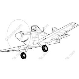 Cheerful Cartoon Airplane
